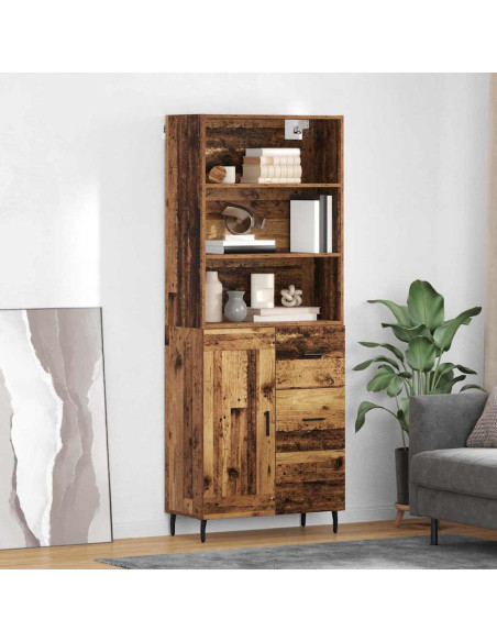 Credenza con cassetto Legno vecchio 69,5 x 34 x 180 cm