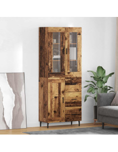 Credenza con cassetto 2 pcs Legno vecchio Legno multistrato