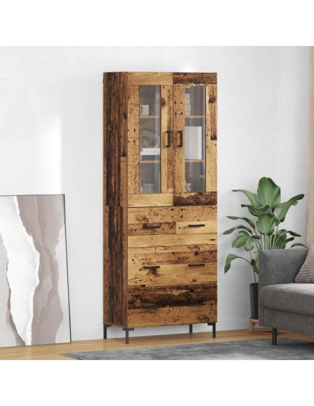 Credenza con cassetto 2 pcs Legno vecchio Legno multistrato