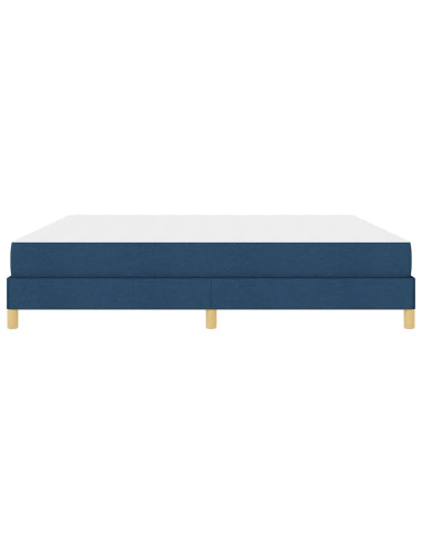 Letto a molle con materasso Blu 200 x 200 cm Tessuto