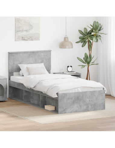 Struttura del letto Calcestruzzo 90 x 200 cm Legno multistrato