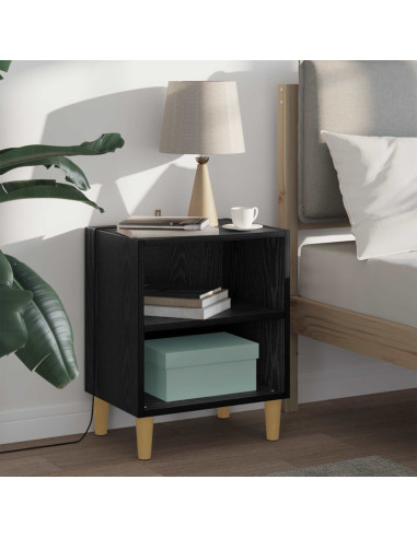 Armadietto per letto 2 pcs Rovere Nero 40 x 30 x 50 cm