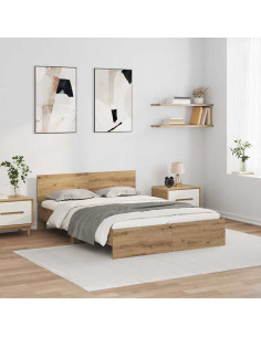 Struttura del letto Rovere artigianale 150 x 200 cm