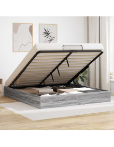 Letto ottomano Grigio Sonoma 193 x 120 x 25 cm Truciolare