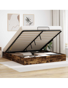 Letto ottomano Rovere fumé 193 x 120 x 25 cm Truciolare