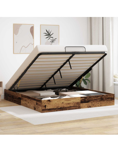 Letto ottomano Legno vecchio 160 x 200 cm Legno multistrato