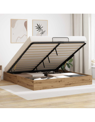 Letto ottomano Rovere Artigianale 193 x 120 x 25 cm Truciolare