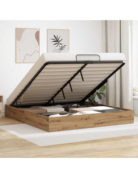 Letto ottomano Rovere Artigianale 193 x 120 x 25 cm Truciolare