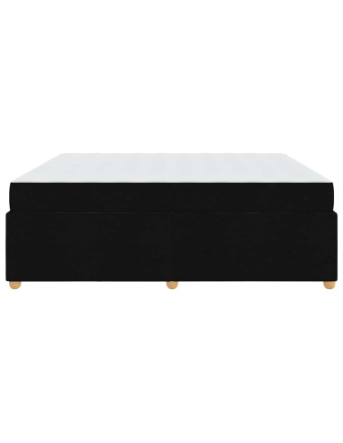 Struttura del letto con materasso Nero 180 x 200 cm Tessuto