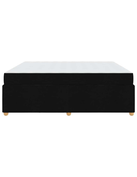 Struttura del letto con materasso Nero 180 x 200 cm Tessuto