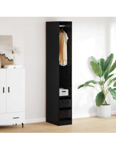 Guardaroba Rovere Nero 50 x 30 x 200 cm Legno multistrato
