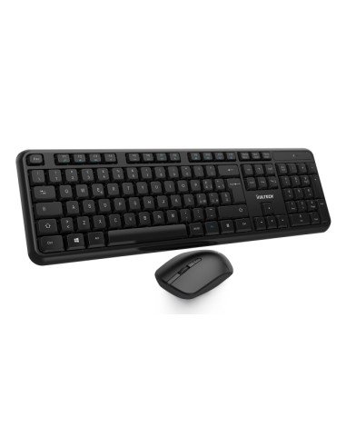 Vultech KM-811W tastiera Mouse incluso Ufficio Wireless a RF + USB QWERTY Italiano Nero