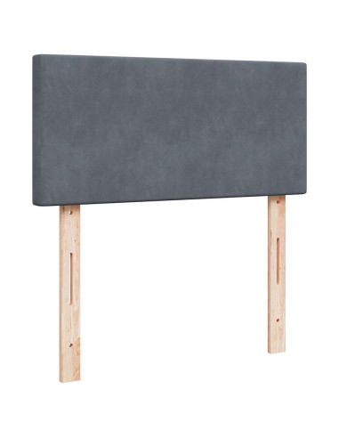 Struttura Letto Pouf con Materasso 90x190 cm in Velluto