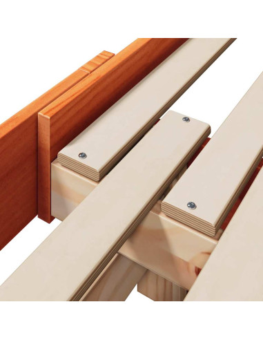 Struttura del letto con testiera Marrone cerato 80 x 200 cm