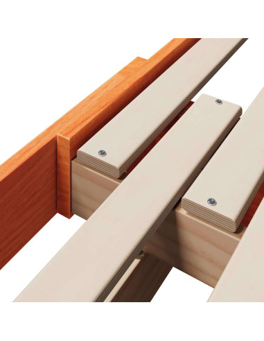 Struttura del letto con testiera Marrone cerato 80 x 200 cm