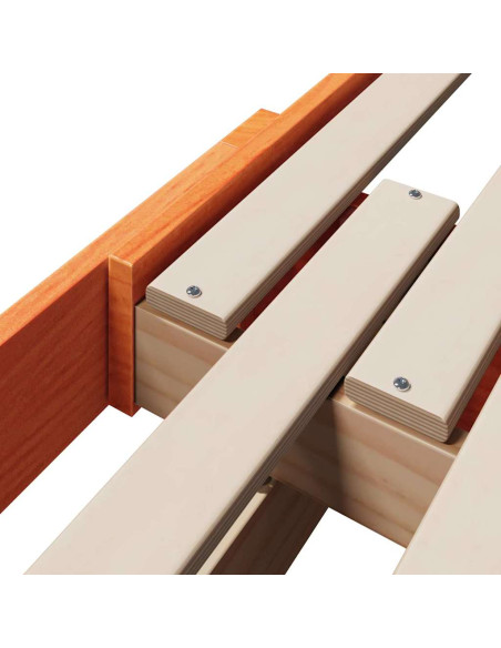 Struttura del letto con testiera Marrone cerato 80 x 200 cm