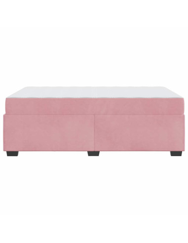 Struttura del letto con materasso Rosa 120 x 200 cm Tessuto