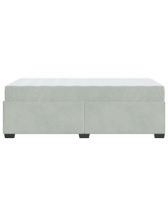 Struttura del letto Grigio chiaro 90 x 190 cm Tessuto