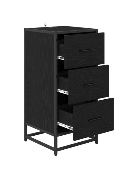 Credenza Rovere Nero 35.5 x 35 x 76 cm