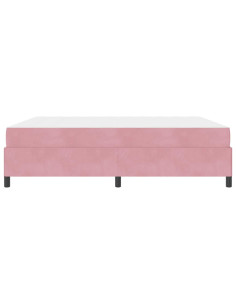 Struttura del letto con materasso Rosa 180 x 200 cm Tessuto