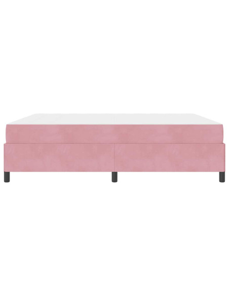 Struttura del letto con materasso Rosa 180 x 200 cm Tessuto