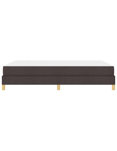 Letto a molle con materasso Marrone Scuro 160 x 200 cm Tessuto