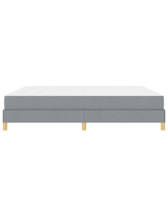 Letto a molle con materasso Grigio chiaro 180 x 200 cm Tessuto