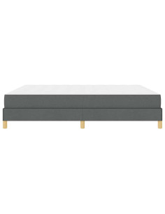 Letto a molle con materasso Grigio scuro 180 x 200 cm Tessuto