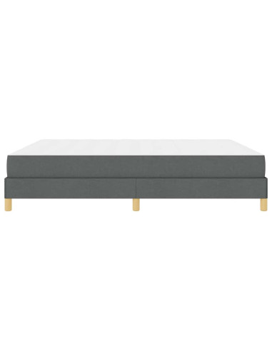 Letto a molle con materasso Grigio scuro 180 x 200 cm Tessuto