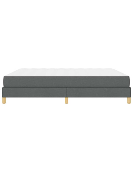Letto a molle con materasso Grigio scuro 180 x 200 cm Tessuto