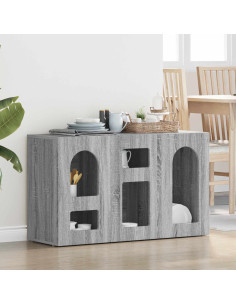 Credenza Grigio Sonoma 100 x 35 x 59 cm Legno multistrato