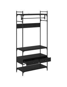 Guardaroba Rovere nero 89 x 39 x 184.5 cm Legno multistrato