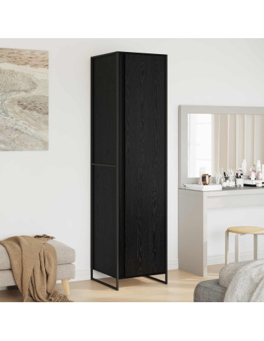 Armadio 2 pcs Rovere Nero 50 x 50 x 200 cm Legno multistrato