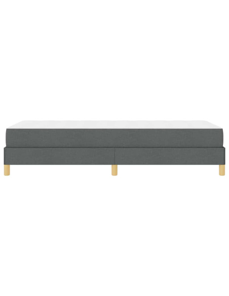 Letto a molle con materasso Grigio scuro 90 x 200 cm Tessuto