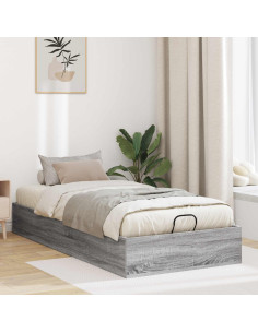 Letto ottomano Grigio Sonoma 193 x 120 x 25 cm Truciolare
