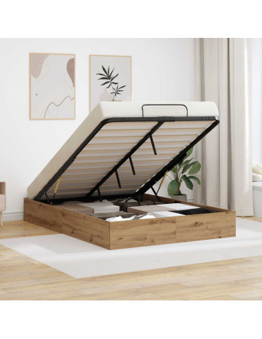 Letto ottomano Rovere artigianale 140 x 200 cm