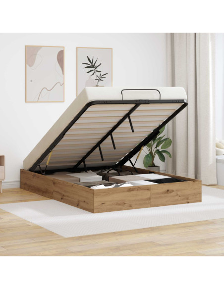 Letto ottomano Rovere artigianale 140 x 200 cm