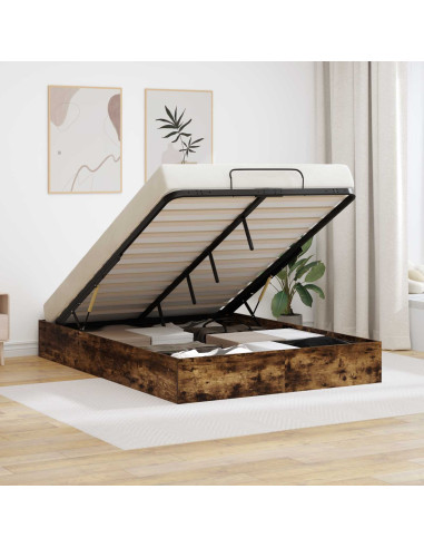 Letto ottomano Rovere fumé 193 x 120 x 25 cm Truciolare