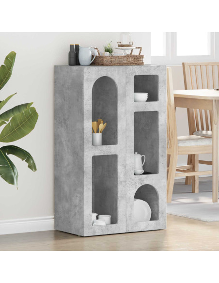 Credenza Grigio cemento 59 x 35 x 100,5 cm Legno multistrato