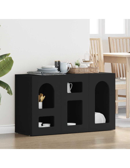 Credenza Nero 100 x 35 x 59 cm Legno multistrato