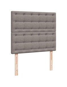 Struttura Letto Pouf con Materasso Tortora 120x200cm in Tessuto