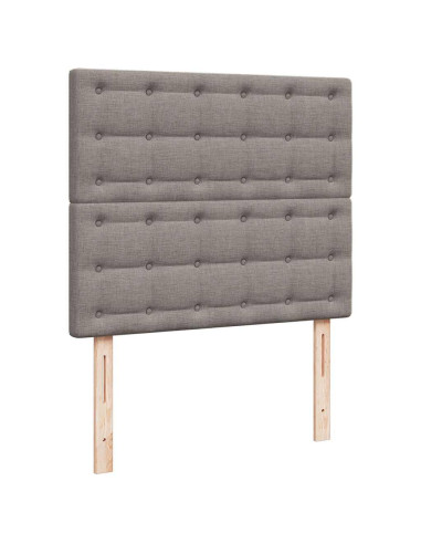 Struttura Letto Pouf con Materasso Tortora 120x200cm in Tessuto