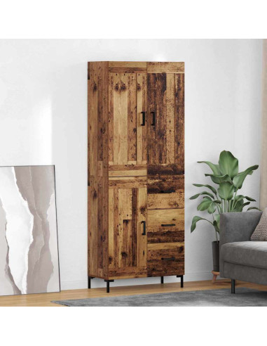 Credenza con cassetto 2 pcs Legno vecchio Legno multistrato