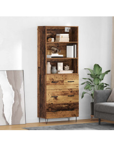 Credenza con cassetto 2 pcs Legno vecchio Legno multistrato