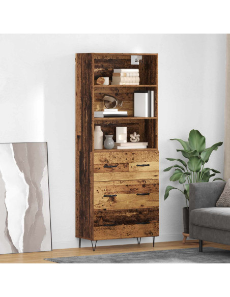 Credenza con cassetto 2 pcs Legno vecchio Legno multistrato