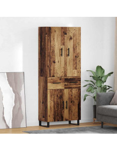 Credenza con cassetto 2 pcs Legno vecchio 69,5 x 34 x 180 cm