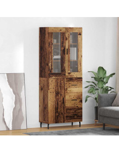 Credenza con cassetto 2 pcs Legno vecchio Legno multistrato