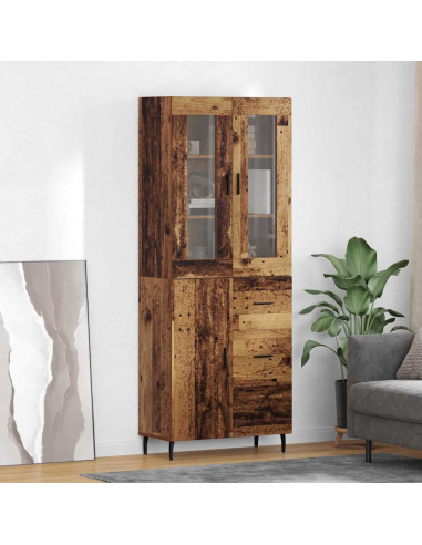 Credenza con cassetto 2 pcs Legno vecchio Legno multistrato