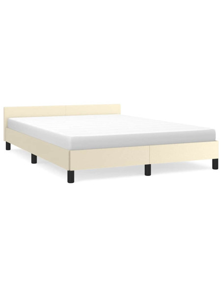 Giroletto con Testiera senza Materasso Crema 140x190 cm