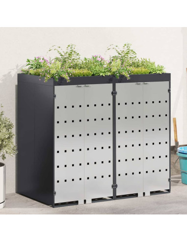 Contenitore per Rifiuti per 3 Bidoni 340 x 77.5 x 115.5 cm